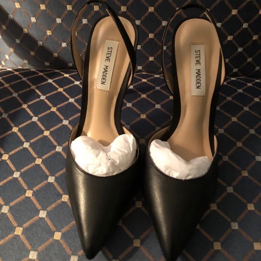 Steven Madden - Sling back black herls